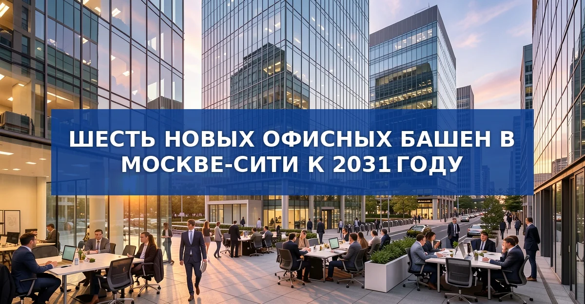 Шесть новых офисных башен в Москве‑Сити: планы до 2031 года и текущие показатели 2026