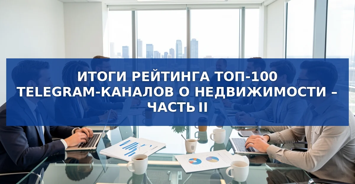 Топ‑100 авторских Telegram‑каналов о недвижимости: рейтинг, анализ и рекомендации