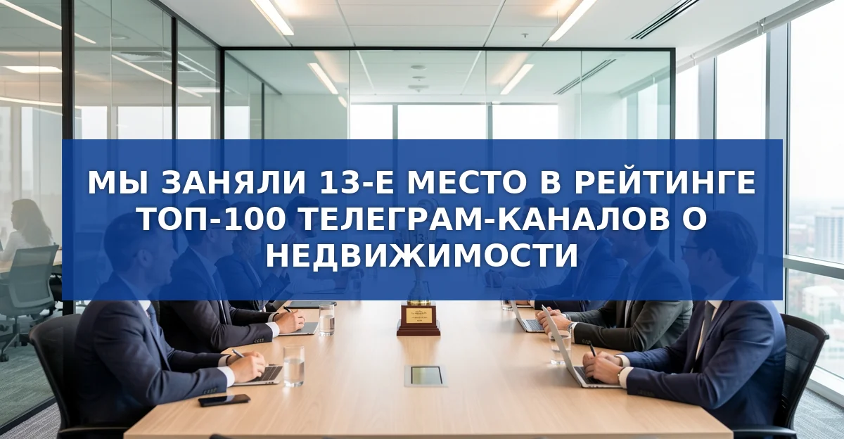 Топ‑100 телеграм‑каналов о недвижимости: наш путь к 13‑му месту