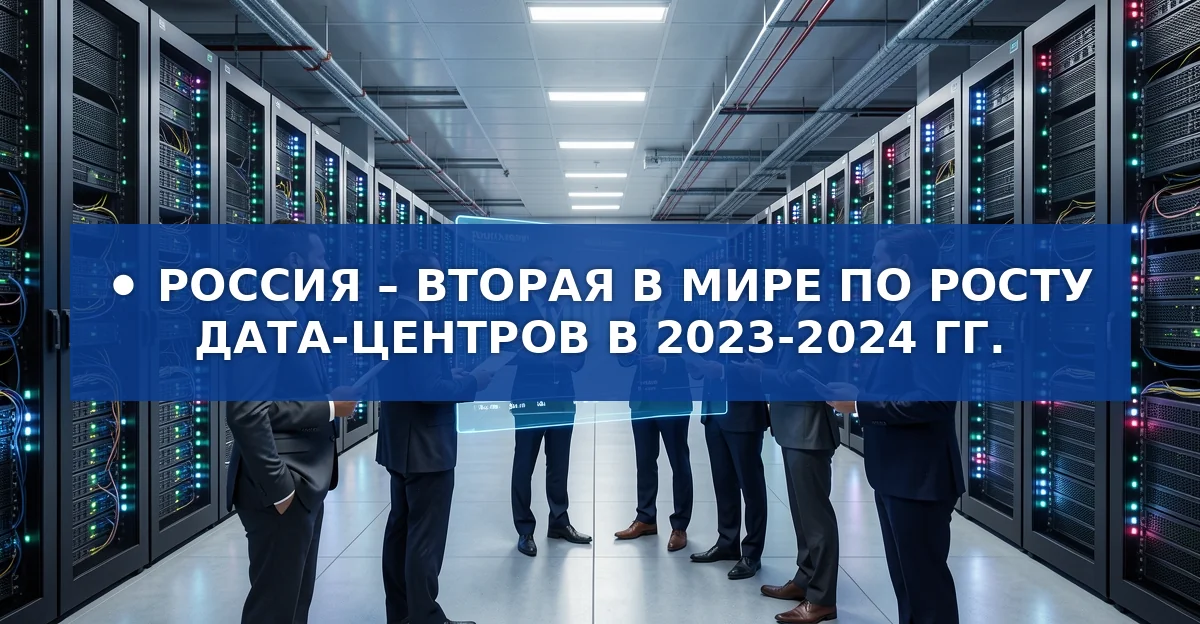 Россия заняла второе место в мире по росту количества дата‑центров