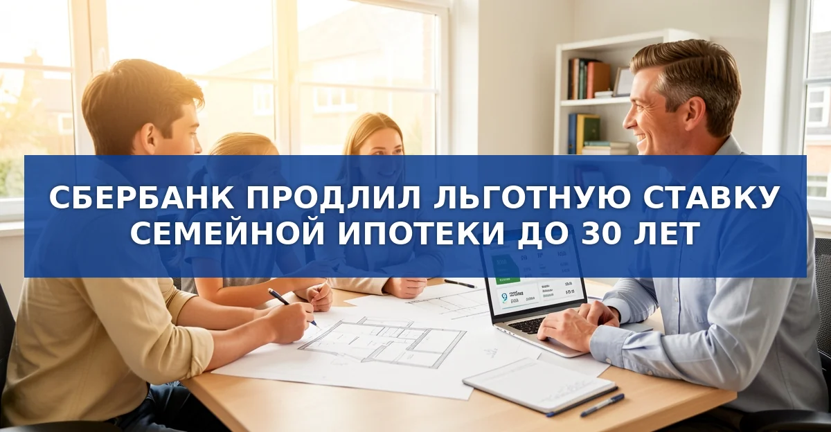 Сбербанк удлинил льготный срок семейной ипотеки до 30 лет