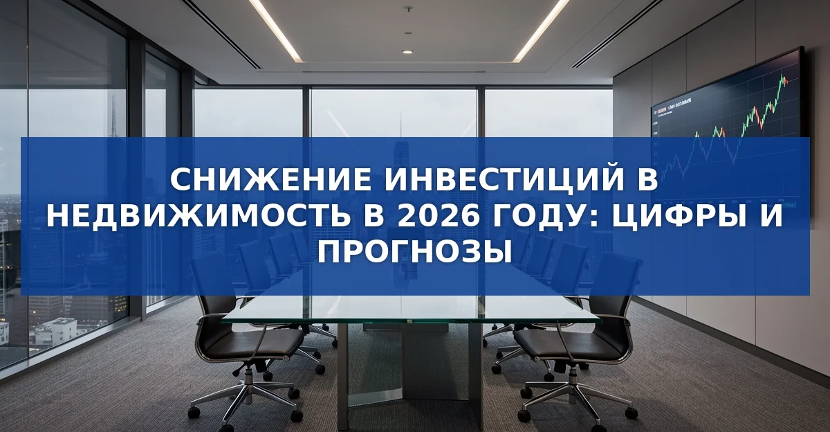 Сокращение инвестиций в российскую недвижимость в 2026 году: причины, цифры и прогнозы