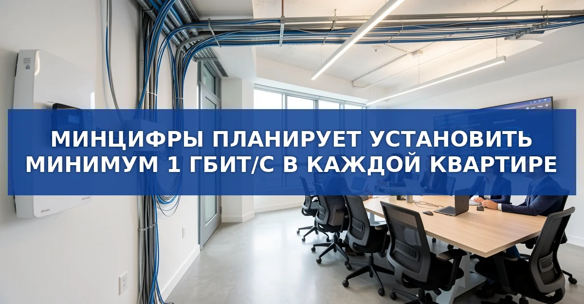 Минцифры объявил обязательный минимум 1 Гбит/с в каждом многоквартирном доме