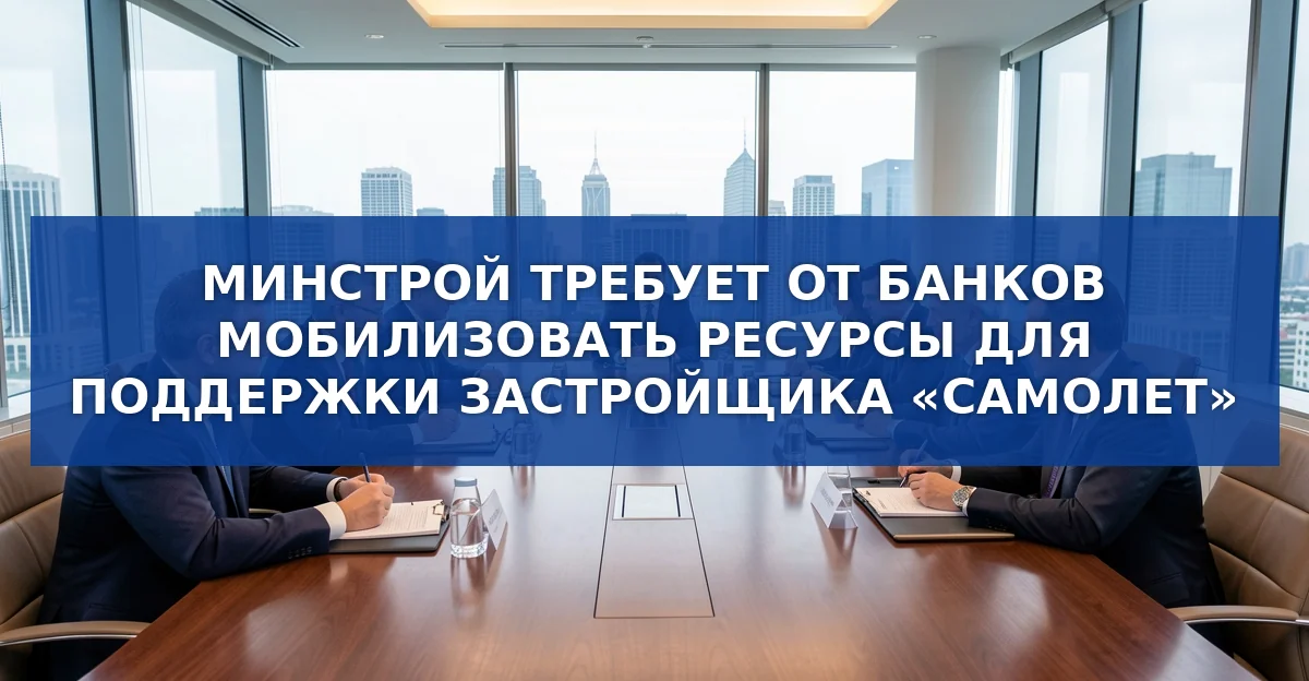 Минстрой России требует от банков активной поддержки застройщика «Самолет»