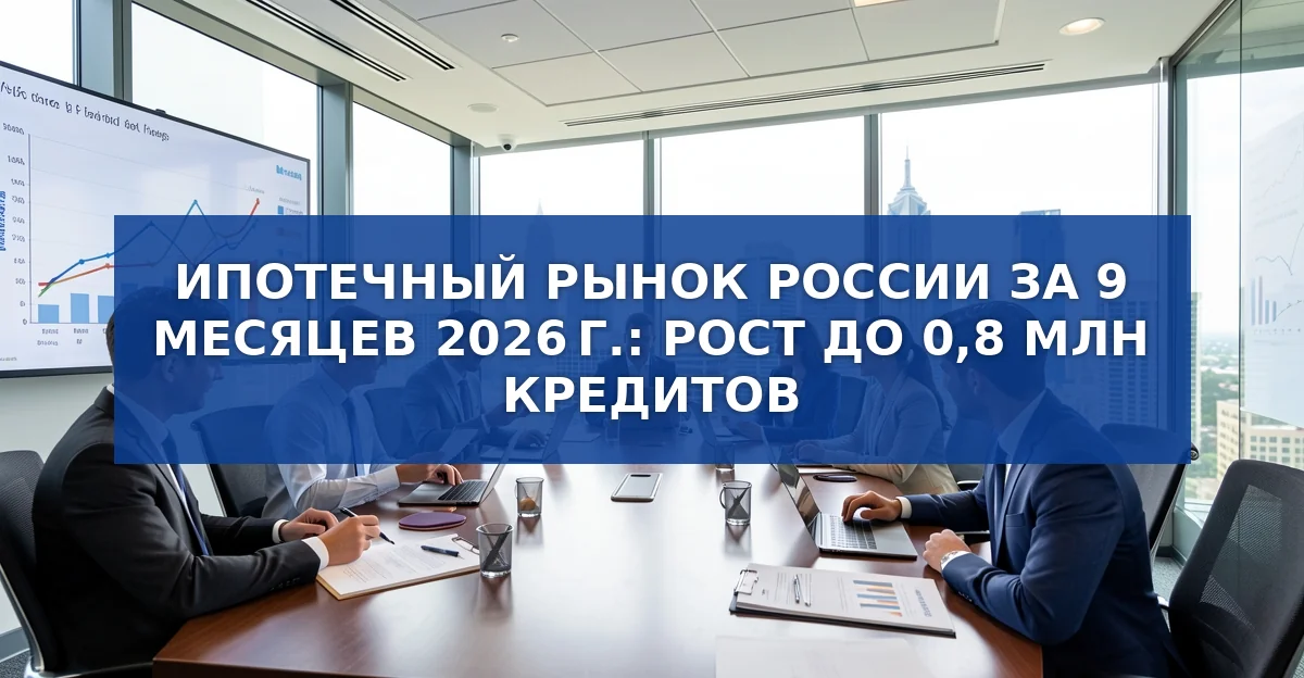 Ипотечный рынок России: рост до 0,8 млн кредитов за 9 месяцев 2026 года