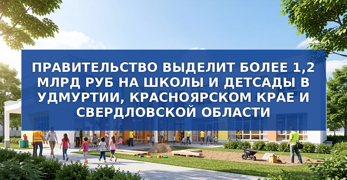 Более 1,2 млрд рублей на новые школы и детские сады в Удмуртии, Красноярском крае и Свердловской области