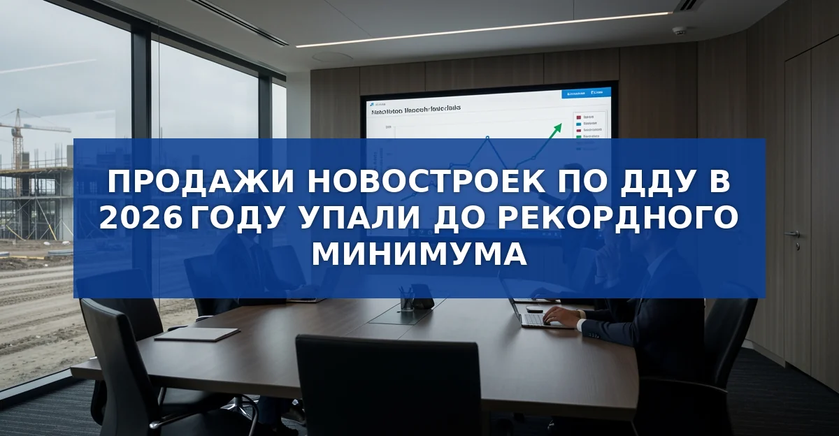 Рекордный минимум продаж новостроек по ДДУ в 2026 году