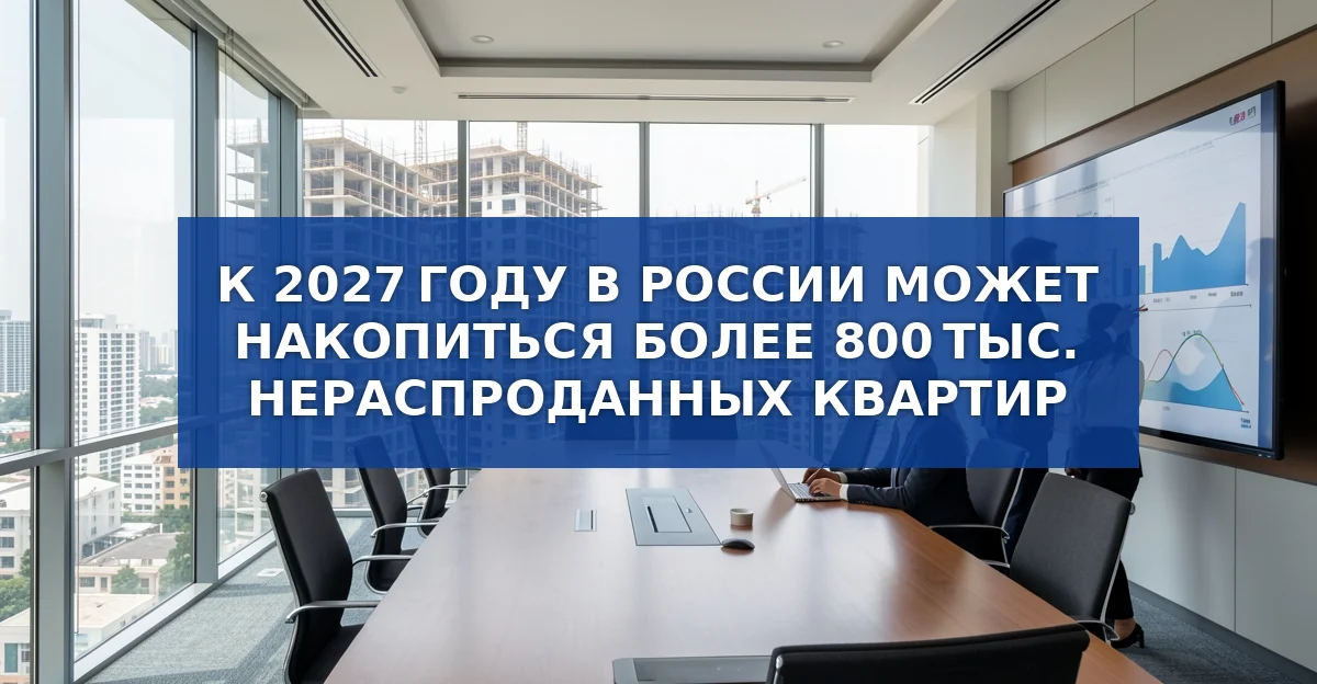 К 2027 году в России может накопиться более 800 тысяч нераспроданных квартир