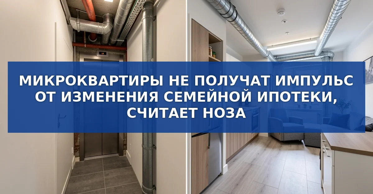 Микроквартиры не получат импульс от изменений семейной ипотеки, предупреждает НОЗА