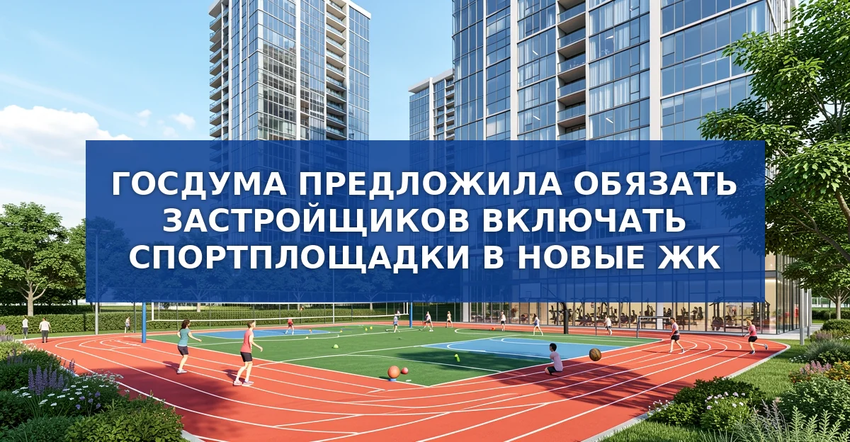 Госдума предлагает обязать застройщиков включать спорт в новые жилые комплексы