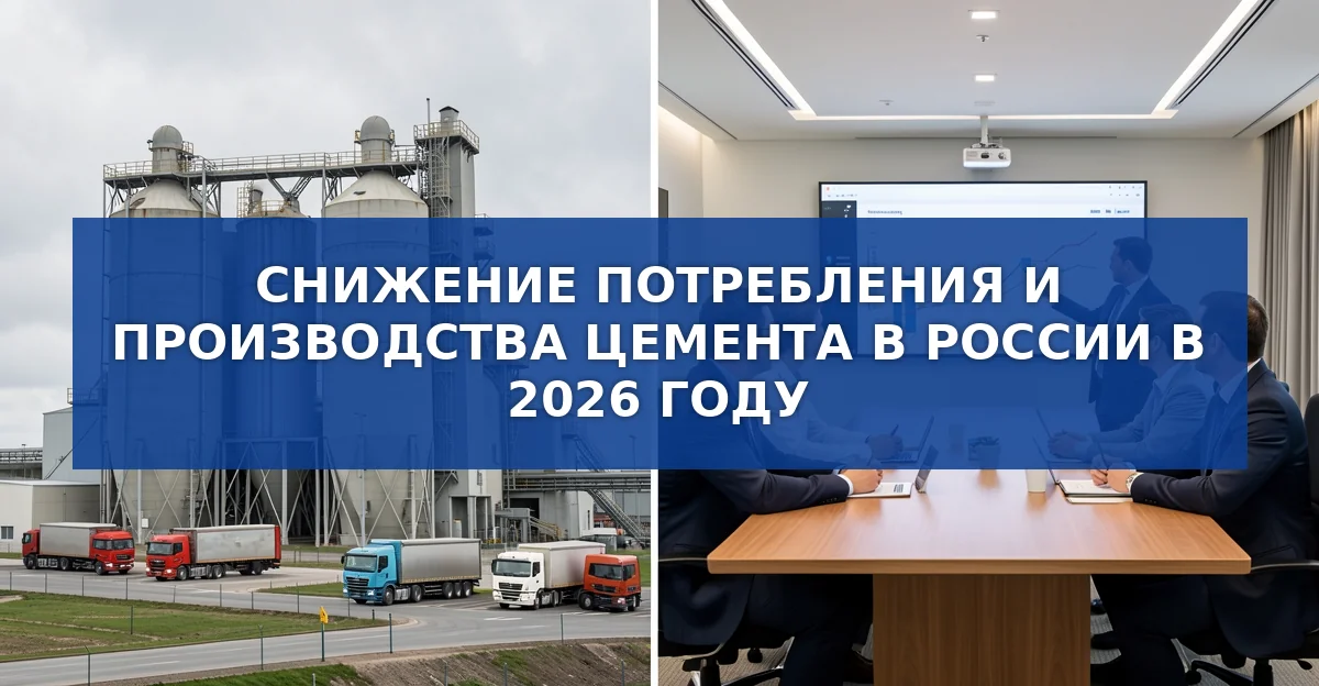 Российский рынок цемента в 2026 году: падение спроса и новые экспортные возможности