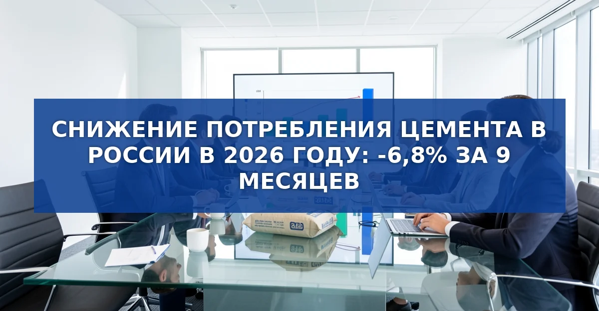 Снижение потребления цемента в России в 2026 году: цифры, причины и перспективы
