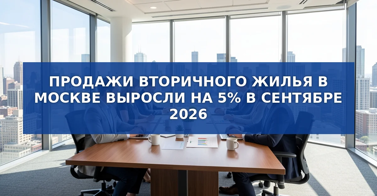 Сентябрь 2026: рост сделок на вторичном рынке Москвы на 5 %