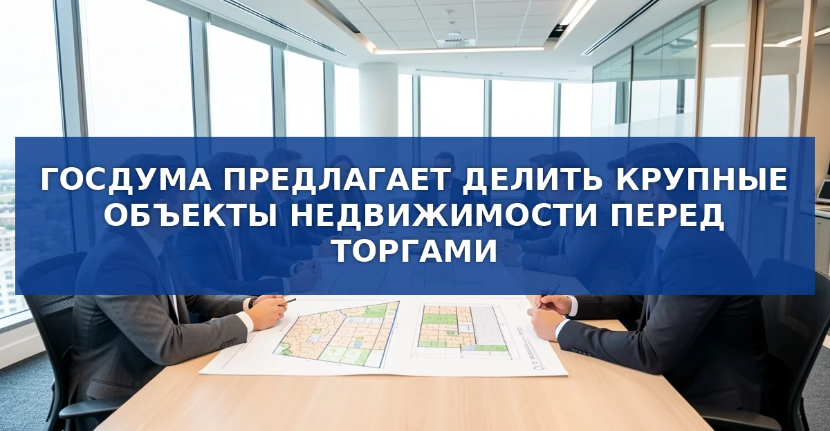 Госдума предлагает делить крупные объекты недвижимости перед торгами