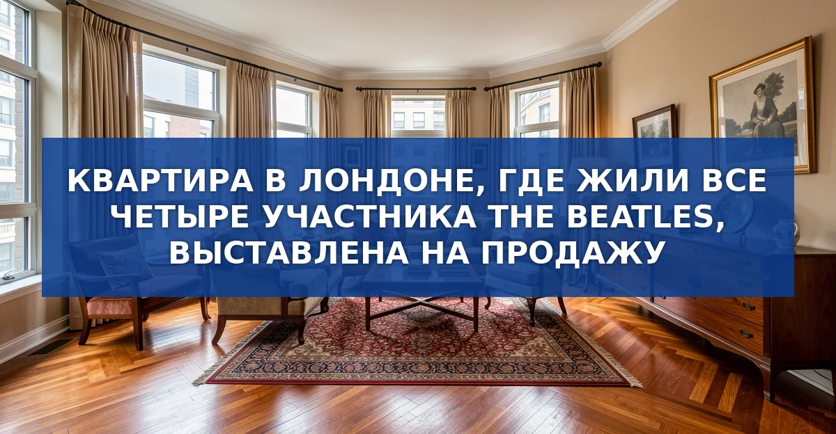 Лондонская квартира, где жили все участники The Beatles, выставлена на продажу за 5,9 млн долларов