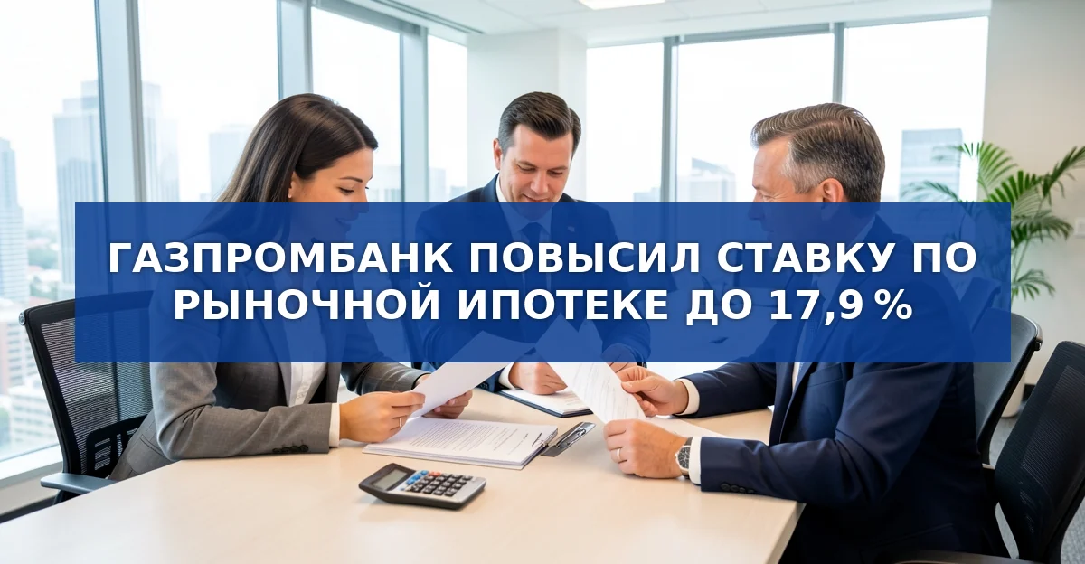 Газпромбанк повысил ставку по рыночной ипотеке до 17,9 %