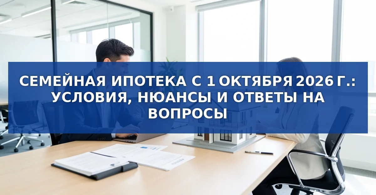 Новые правила семейной ипотеки с 1 октября 2026 года: что изменилось и как оформить кредит