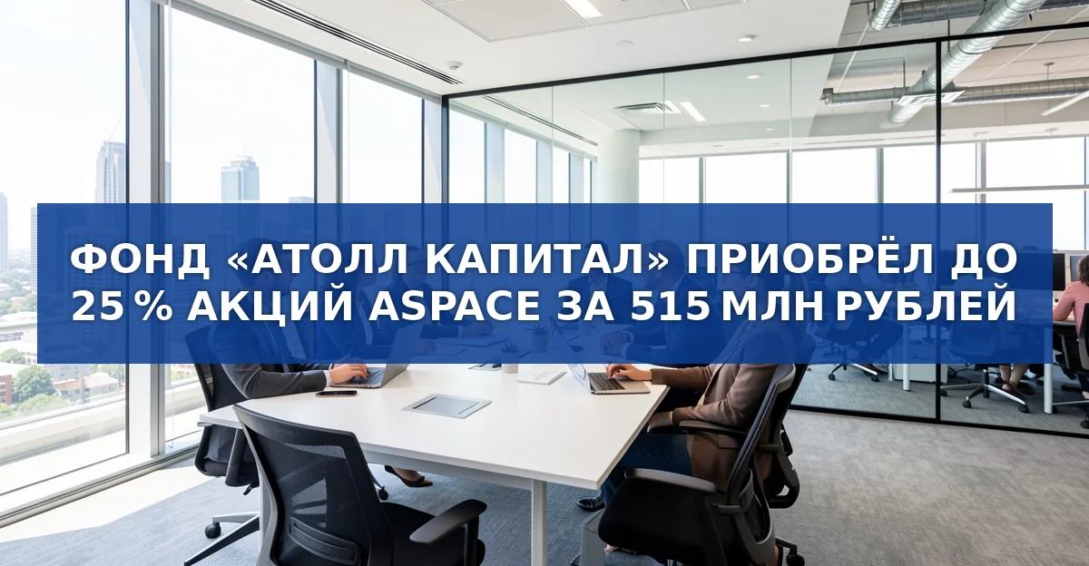 Фонд «Атолл Капитал» приобрёл до 25 % акций Aspace за 515 млн рублей