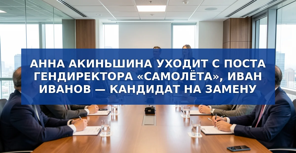 Смена руководства в «Самолёте»: отставка Акиньшиной и назначение Иванова