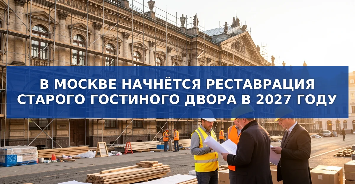 Московский Старый Гостиный Двор: первая за 30 лет реставрация начнётся в 2027 году