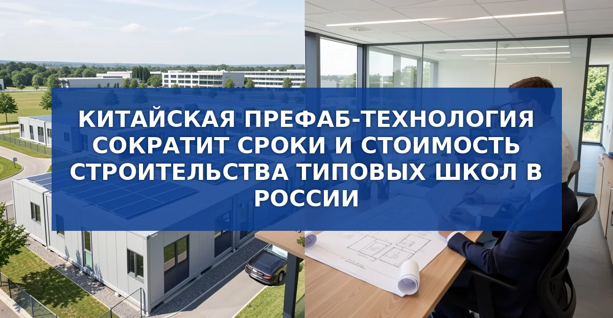Китайская префаб‑технология в российском образовании: ускорение строительства и экономия