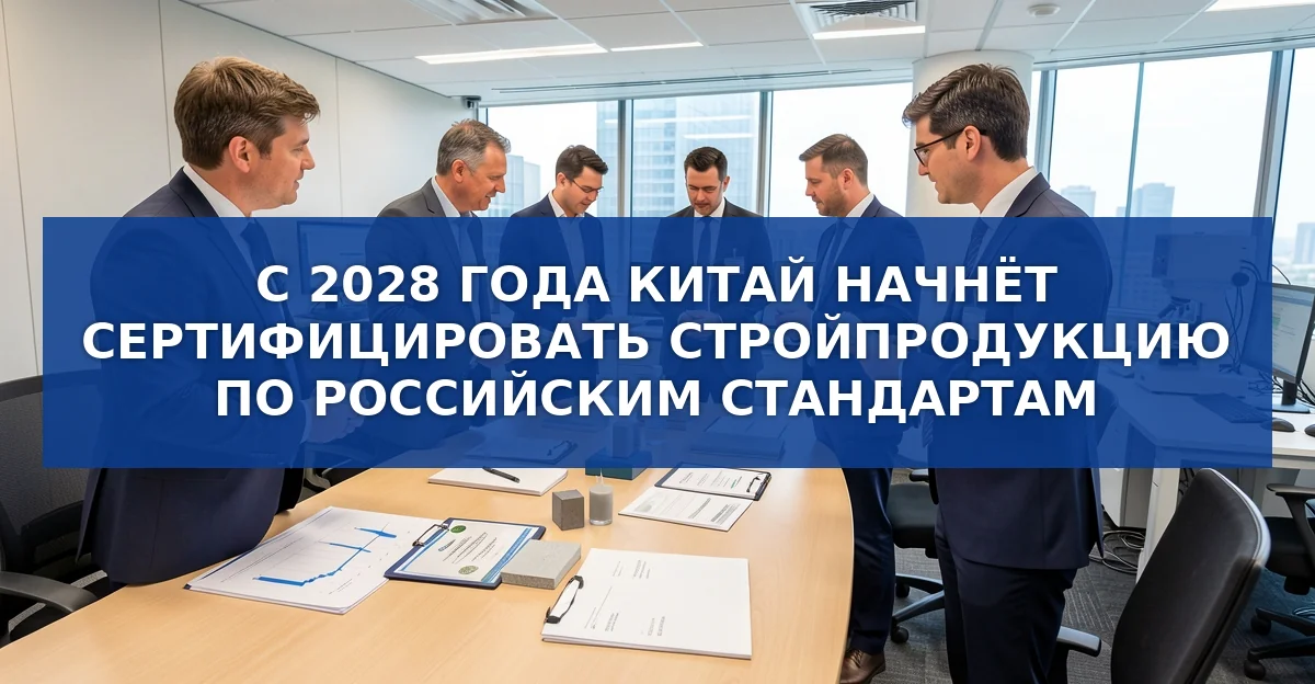 Китай готовит систему сертификации строительных материалов по российским нормам к 2028 году