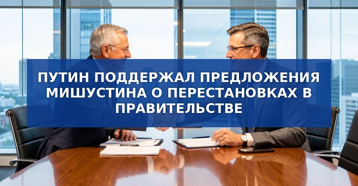 Путин поддержал инициативу Мишустина о перестановках в правительстве России