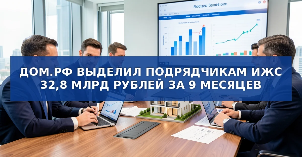 Дом.РФ выделил 32,8 млрд рублей подрядчикам ИЖС за 9 месяцев