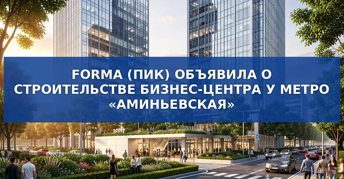 Новый бизнес‑центр Forma у будущей станции «Аминьевская»