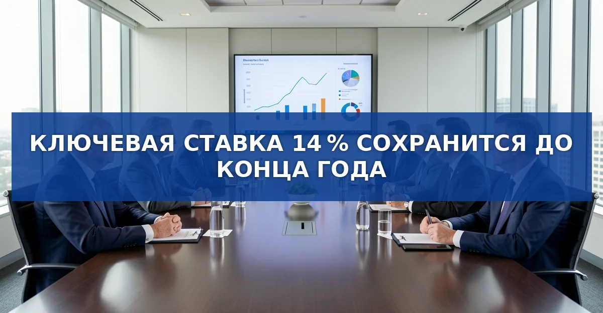 Ключевая ставка ЦБ России останется на 14 % до конца 2026 года