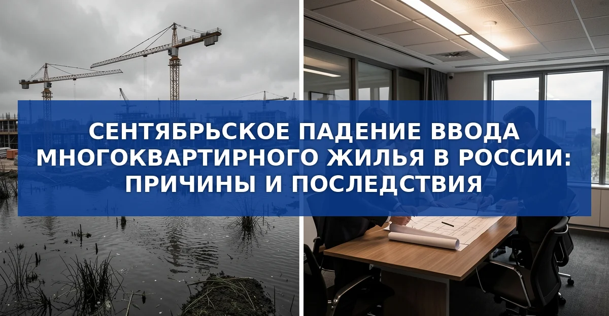 Сентябрь 2024: резкое падение ввода многоквартирного жилья в России