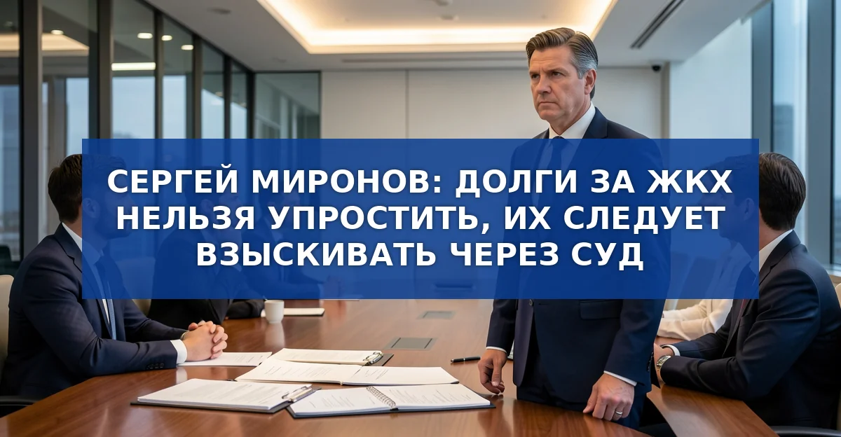 Сергей Миронов: упрощение взыскания долгов за ЖКХ – угроза правам граждан
