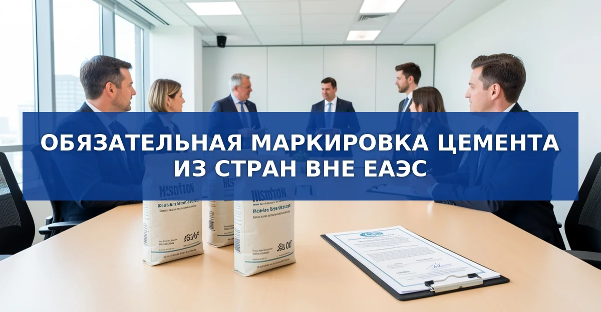 Обложка материала: Обязательная маркировка импортного цемента: новые требования и их последствия