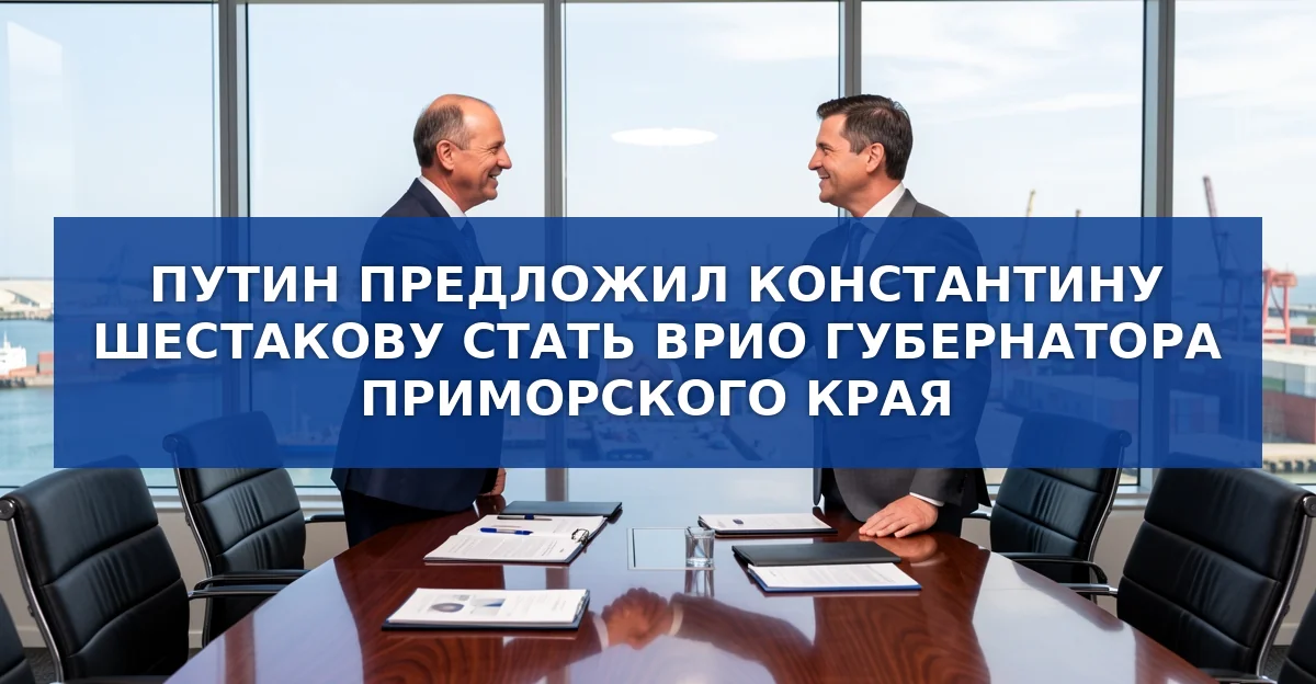 Путин предложил мэра Владивостока Константина Шестакова на пост врио губернатора Приморского края