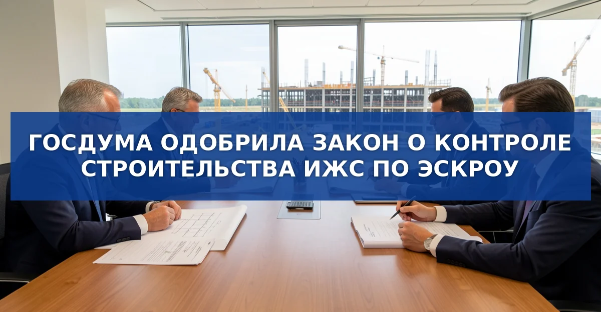 Госдума одобрила закон о обязательном контроле строительства ИЖС через эскроу