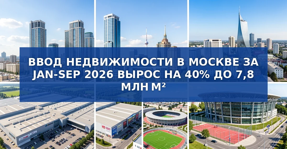 Масштабный рост ввода недвижимости в Москве за январь‑сентябрь 2026 года