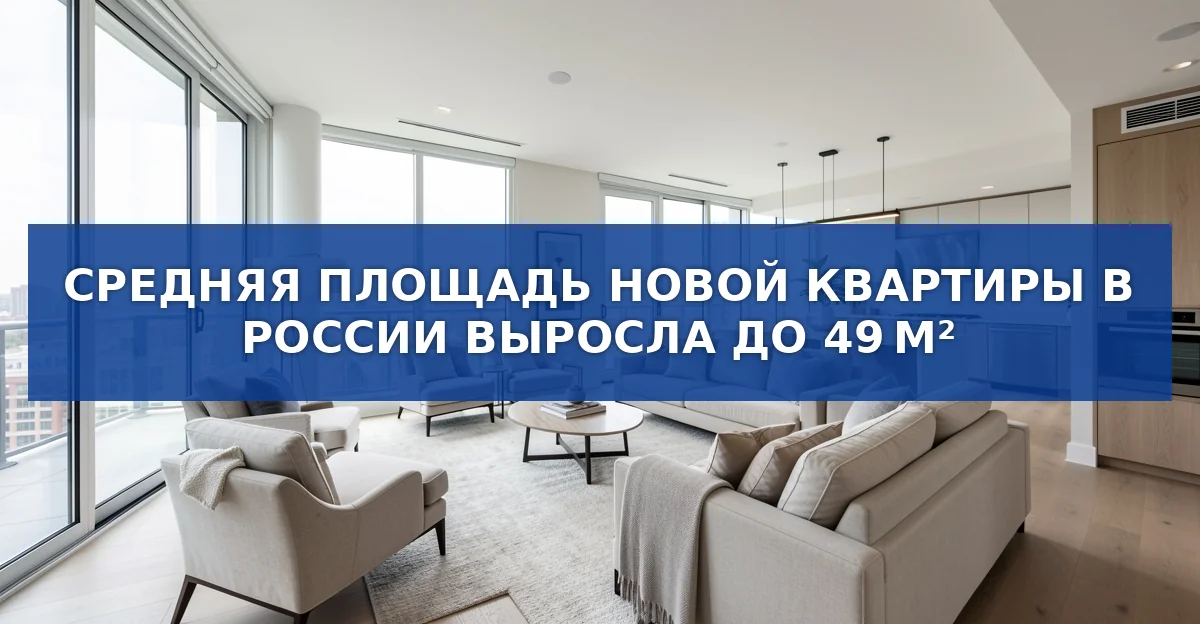 Средняя площадь новостройки в России превысила 49 м²: что стоит за ростом?