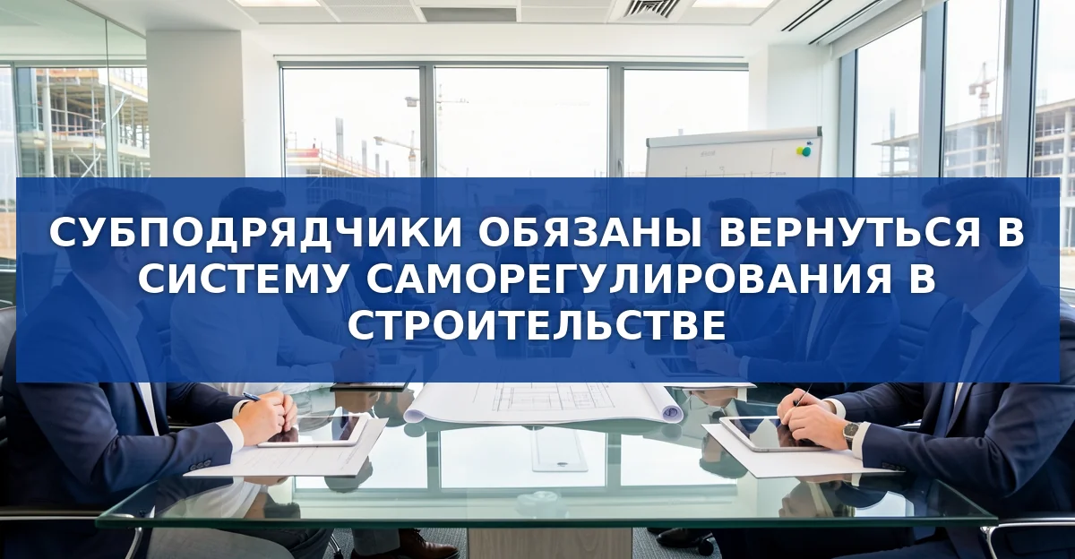 Субподрядчики вернутся в СРО: новые правила контроля качества в строительстве
