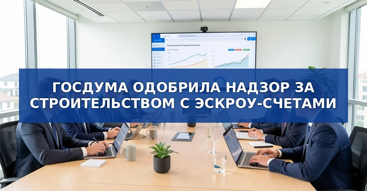 Госдума ввела обязательный региональный надзор за эскроу‑счетами в строительстве