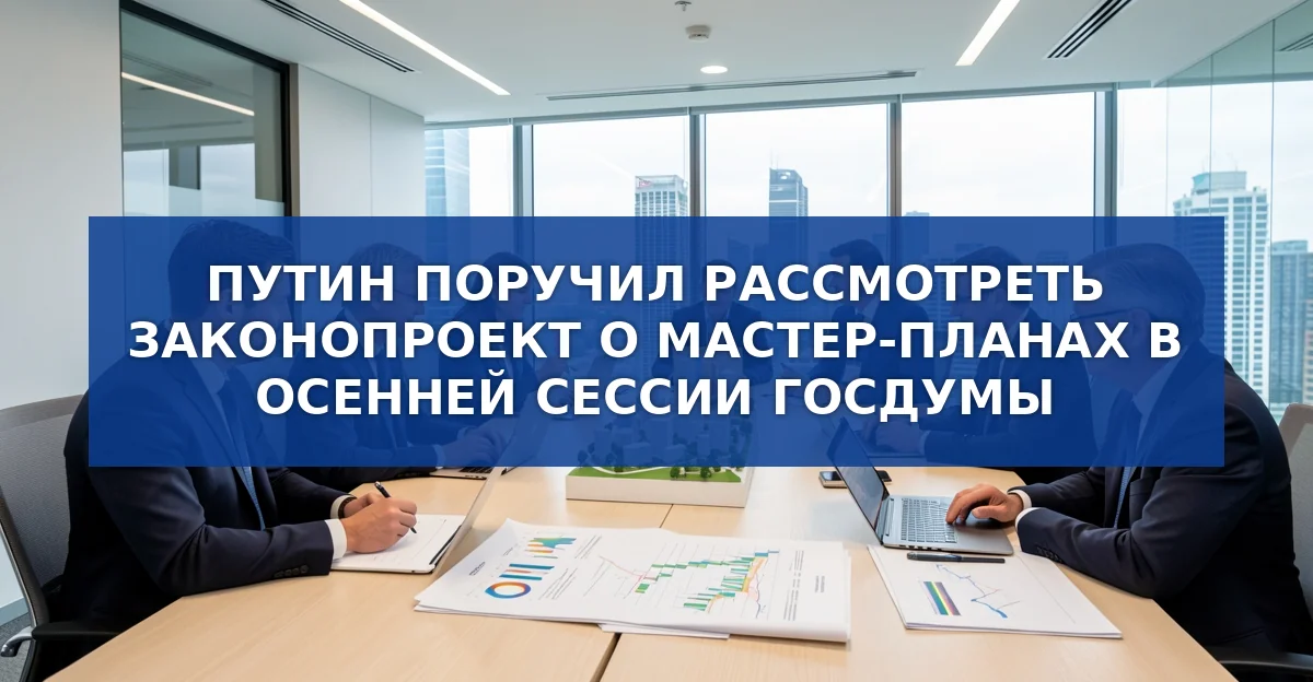 Путин инициировал законопроект о мастер‑планах: путь к системному развитию муниципалитетов