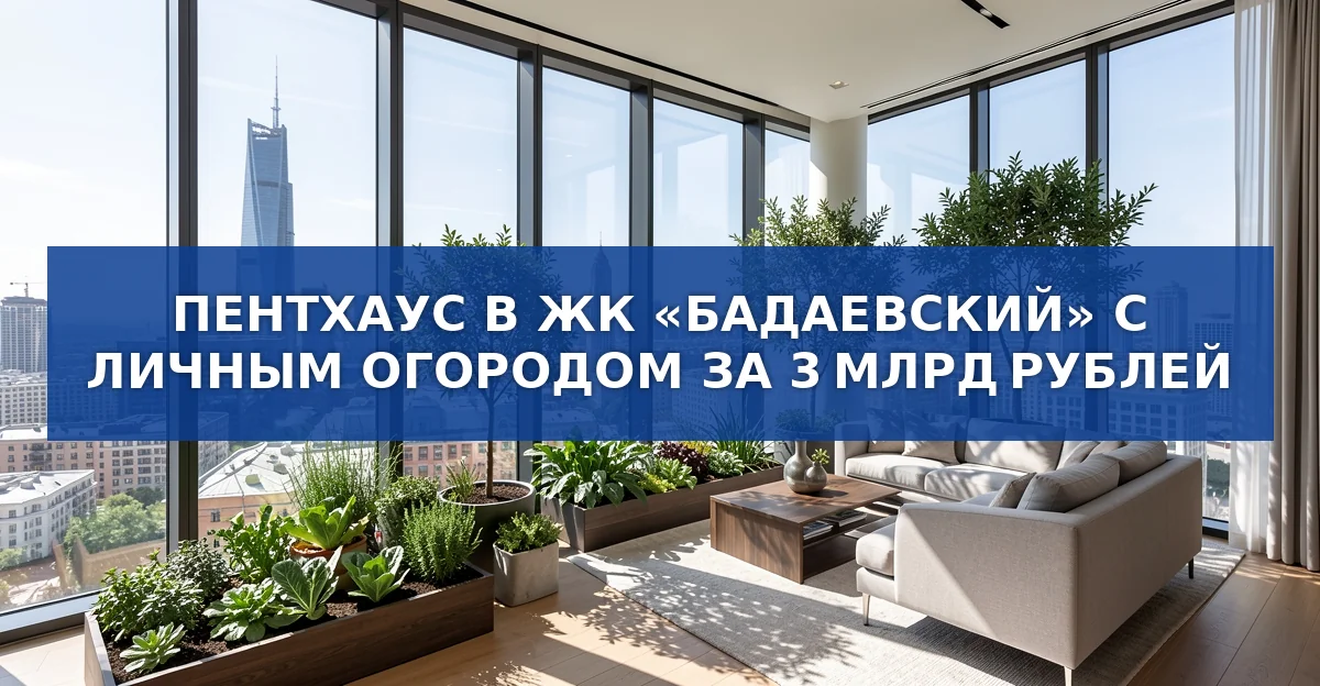 Пентхаус с личным огородом в центре Москвы: роскошь за три миллиарда рублей