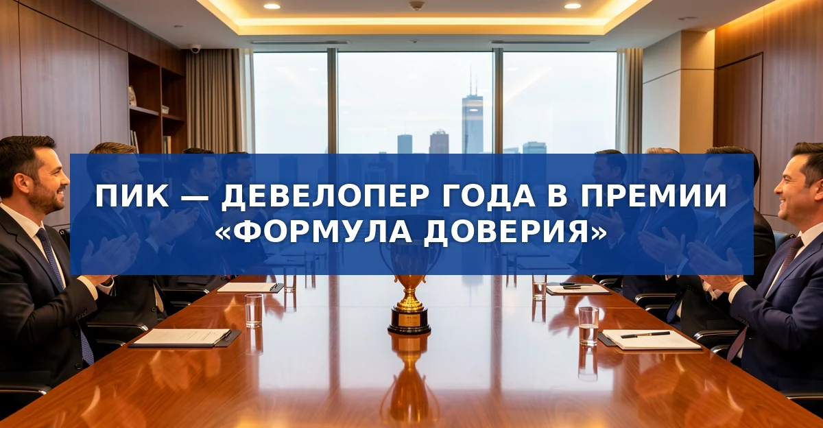 ПИК стал девелопером года в премии «Формула доверия»: двойное признание и его значение