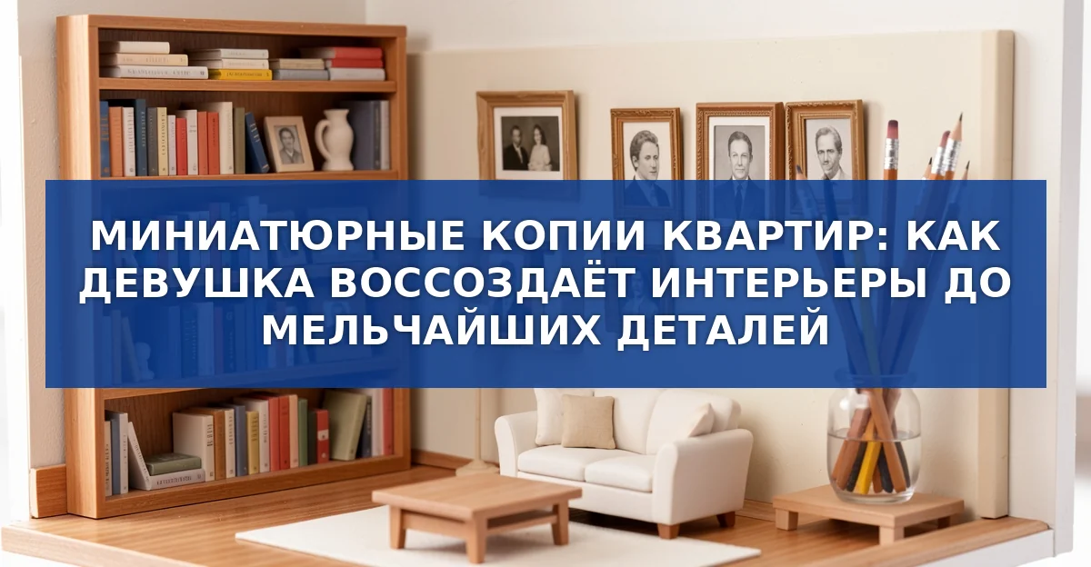 Миниатюрные копии квартир: как художница воссоздаёт интерьеры из фотографий