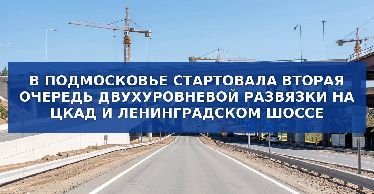 В Подмосковье стартовала вторая очередь двухуровневой транспортной развязки