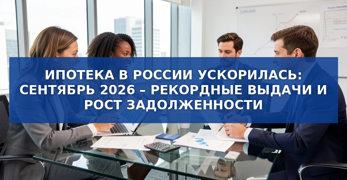 Ипотечный рынок России ускоряется: рост задолженности и рекордные выдачи в сентябре 2026 года