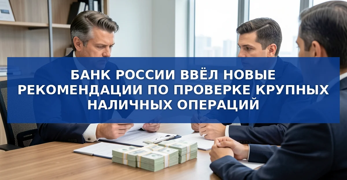 Центробанк выпустил новые рекомендации по проверке крупных наличных операций