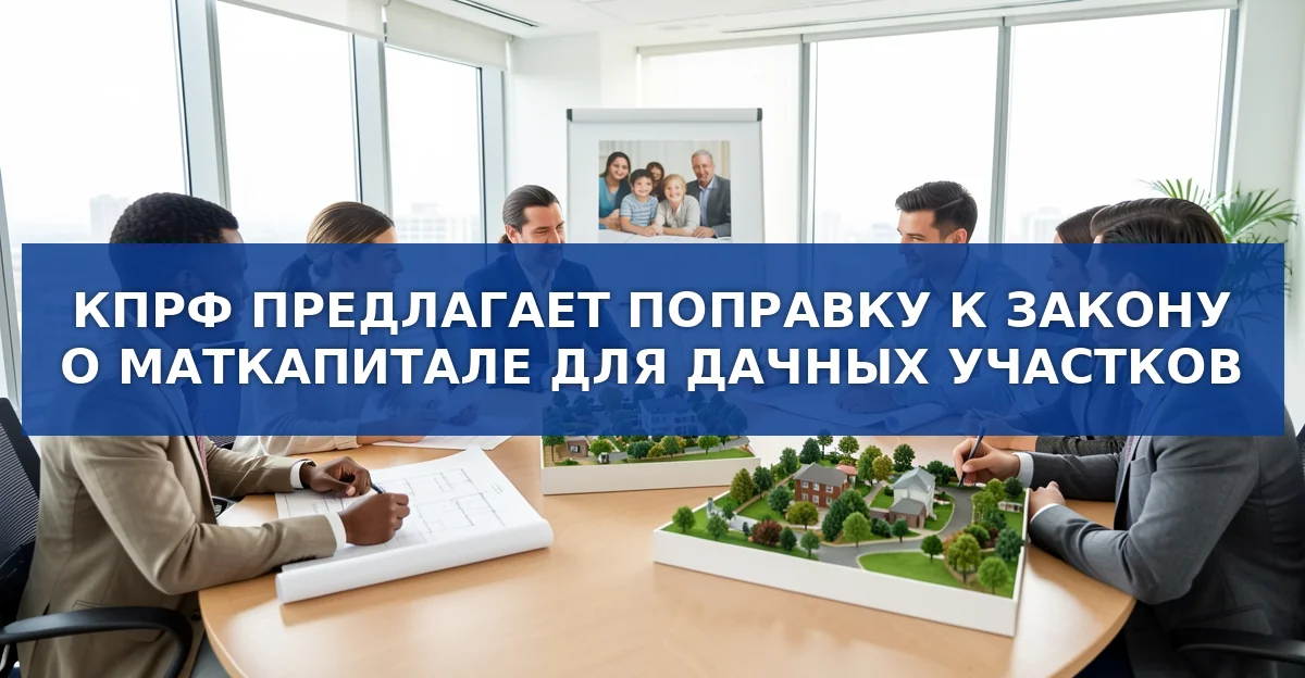 КПРФ предлагает поправку к закону о материнском капитале для строительства на дачных участках