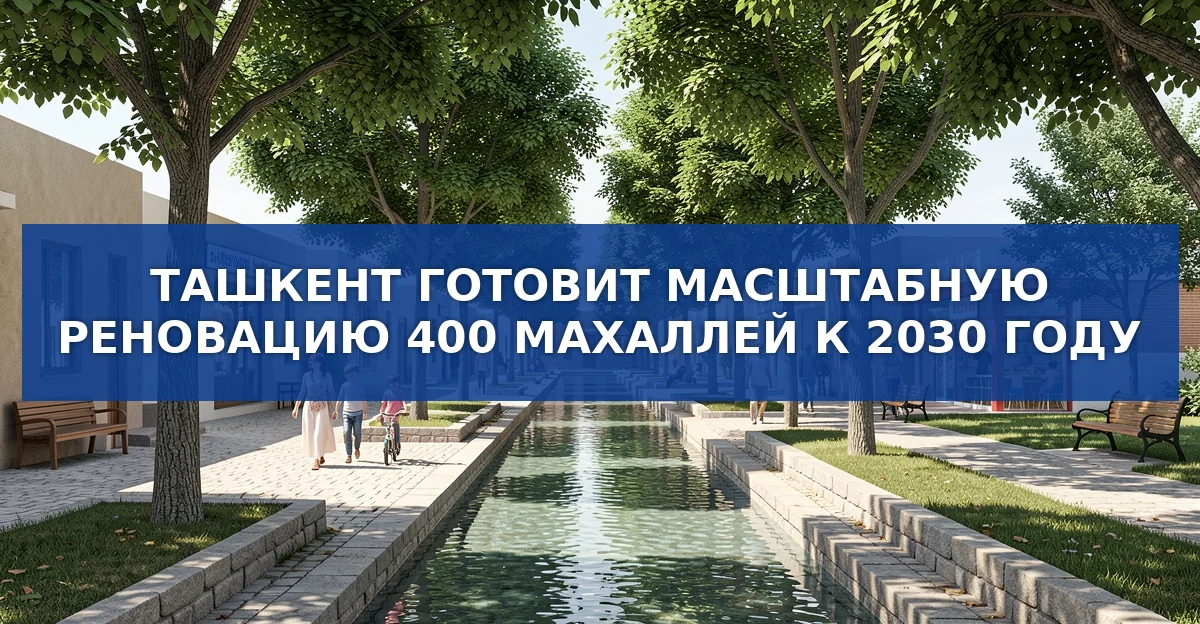 Ташкент готовит масштабную реновацию 400 махаллей к 2030 году