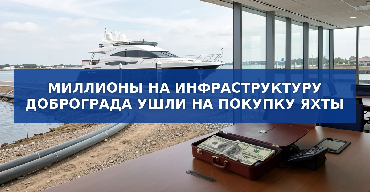 Миллионы на дороги Доброграда исчезли: деньги ушли на покупку яхты