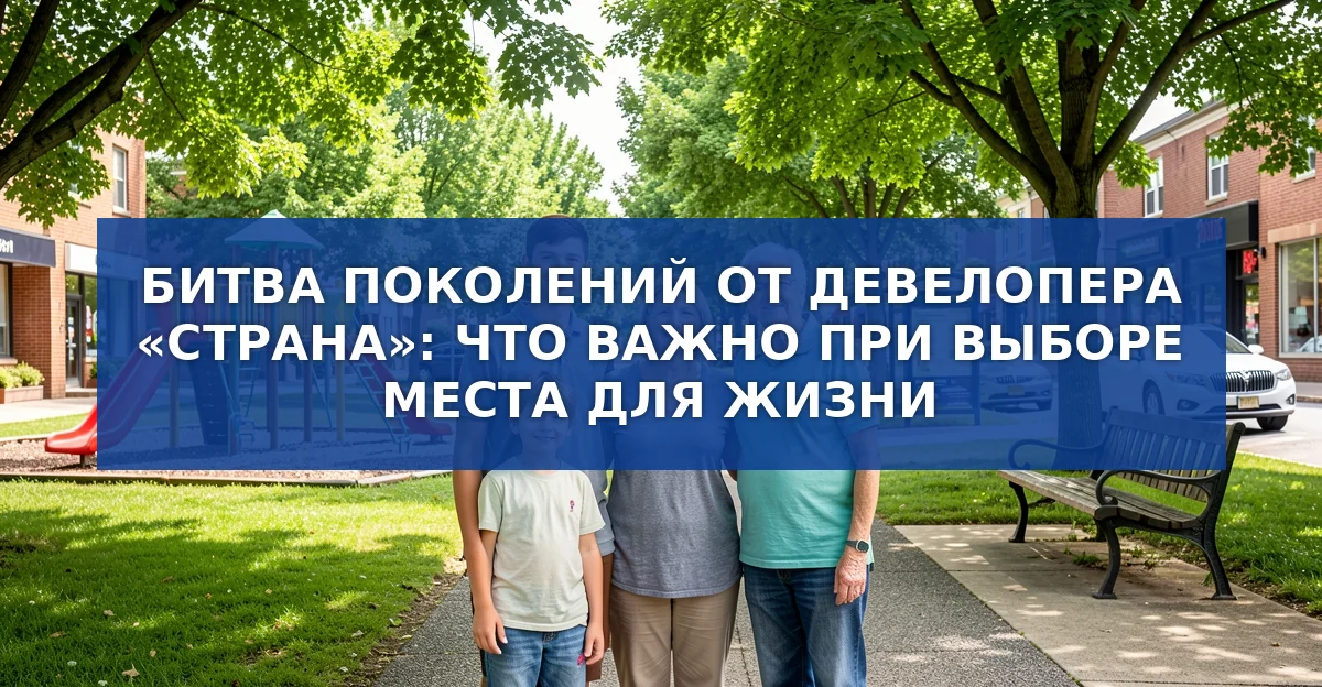 Что важнее всего при выборе места для жизни: выводы проекта «Битва поколений»
